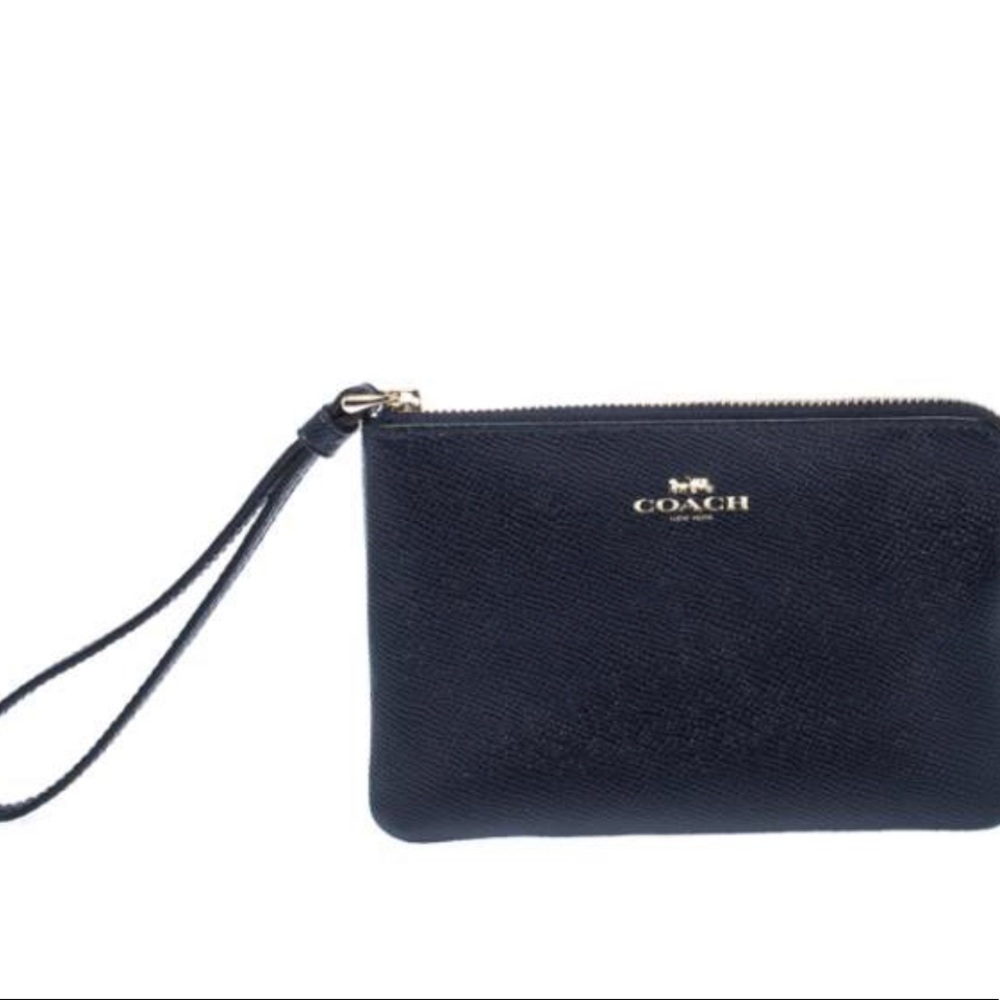 Coach Leather Zip Wristlet